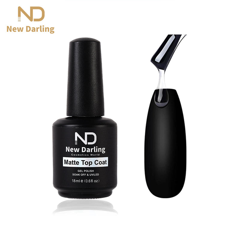 Gel Nail Polish Diamond Top Coat Matte Top coat-2*18ML No Wipe Top Coat Clear Gel Polish High Gloss Mirror Shine Finish Long Lasting Home DIY Professional Manicure