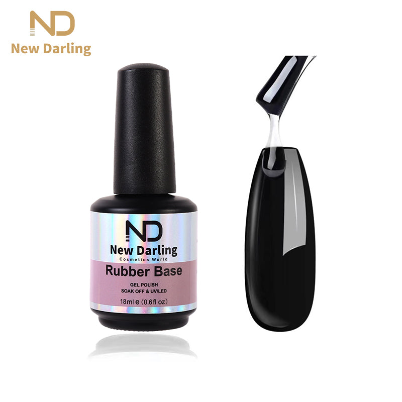 Gel Nail Polish Rubber Base 18ML No Wipe Top Coat Clear Gel Polish High Gloss Mirror Shine Finish Long Lasting Home DIY Professional Manicure