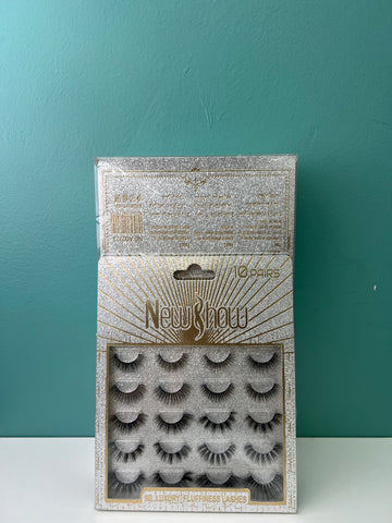 False Eyelashes 8D Mink Cat Eye Wispy Faux Mink Lashes Pack Fluffy Short Natural Fake Lashes 10 Pairs Multipack