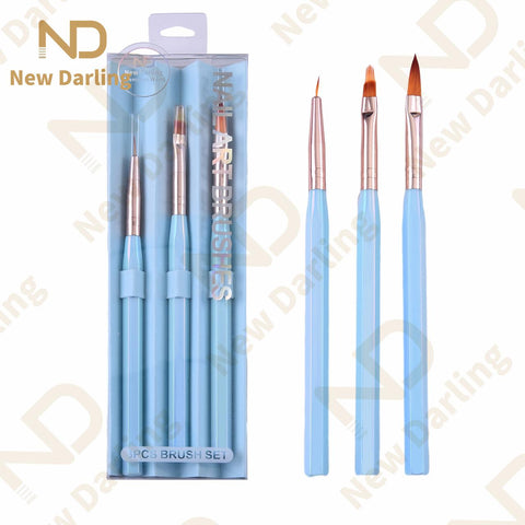 3pcs Nail Art Brushes Set,