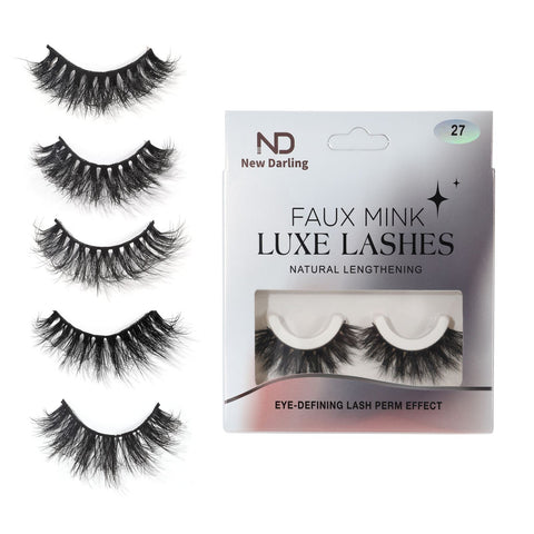 1 pcs False Eyelashes Natural Look Lashes Mink Wispy Fluffy Volume Fake Eyelashes Strip Cat Eye Lashes Pack Clear Lash Band Individual Eyelash