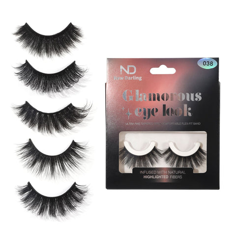 1pcs Natural Lashes Fluffy False Eyelashes Wispy Lashes high Volume Strip Curl Fake Eyelashes