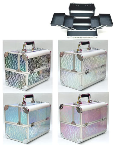 hic Makeup Train Case Cosmetic Box Portable Makeup Case Cosmetics Beauty Organizer  storage with Locks, Multi trays Makeup Storage Box