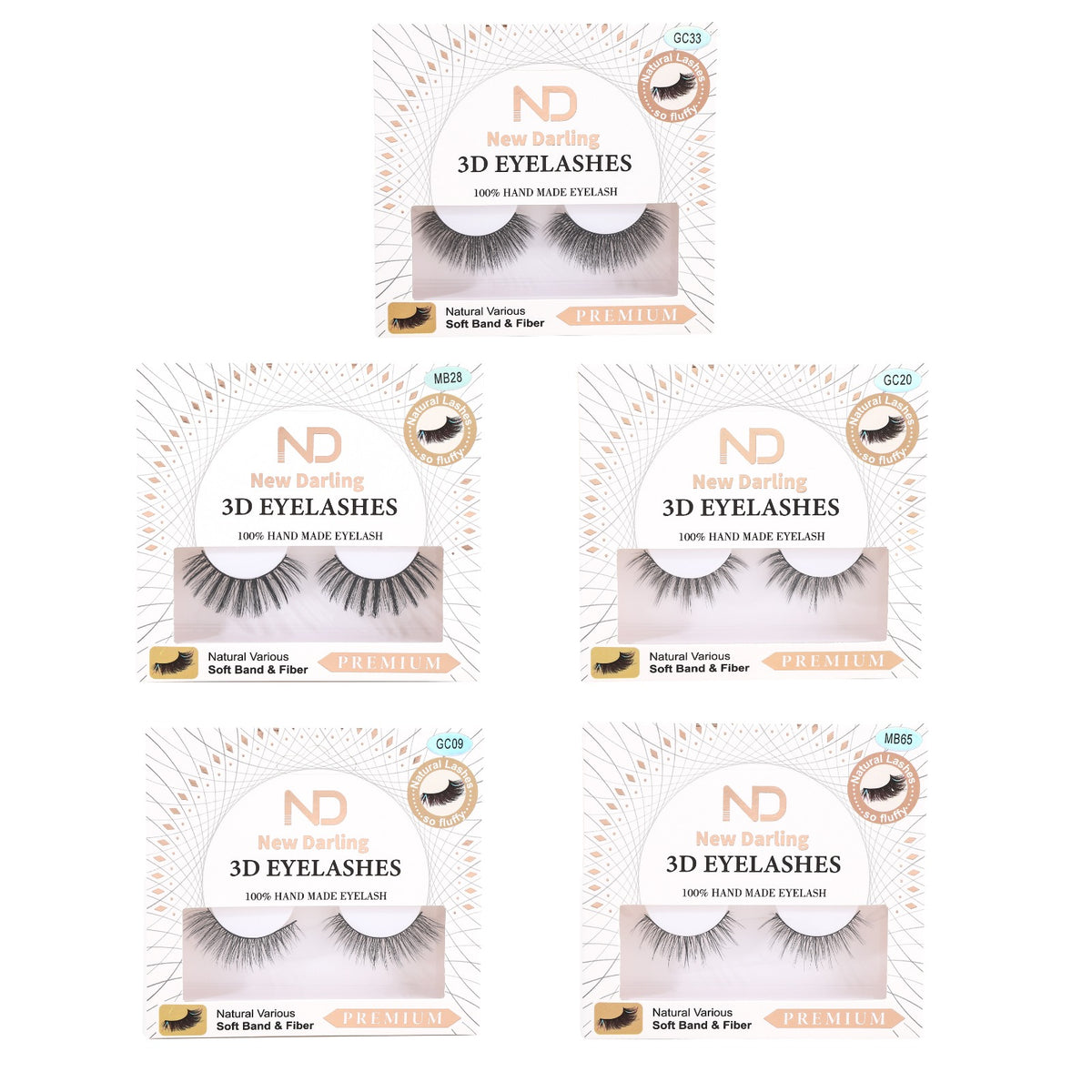 3D Strip False Eyelashes  Lashes Natural Look Wispy Lashes