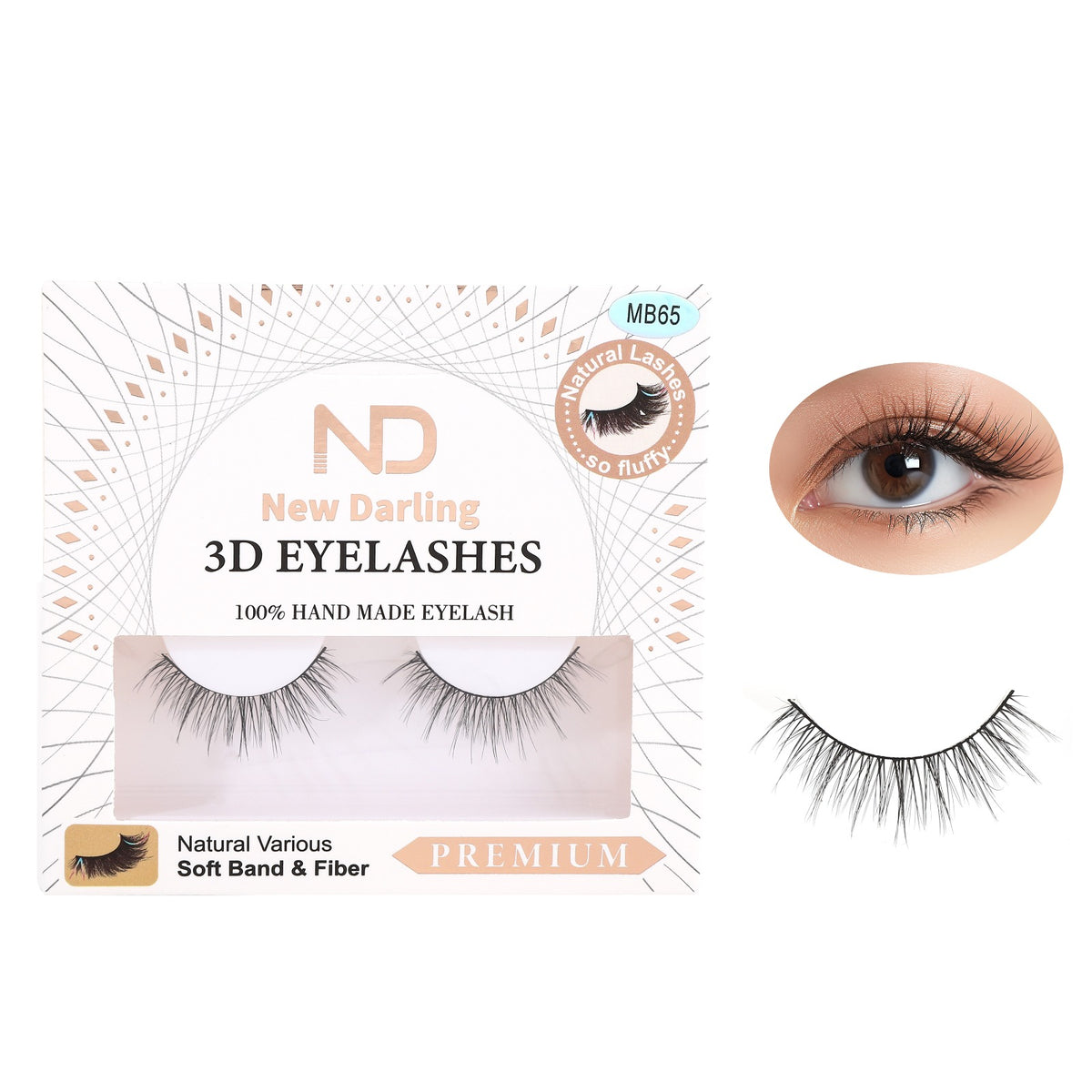 3D Strip False Eyelashes  Lashes Natural Look Wispy Lashes